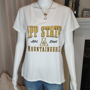 RUSSELL APPALACHAIN STATE MOUNTAINEERS UNISEX T-SHIRT, WHITE L